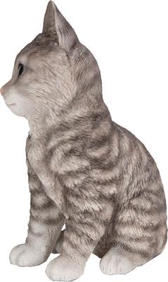 Show full view: Hi-Line Gift Sitting Kitten Statue, 8-in, Gray & White slide 3 of 8