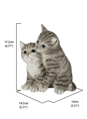 Show full view: Hi-Line Gift Hugging Kittens Statue, 6.77-in, Gray slide 7 of 8