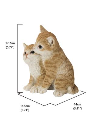 Show full view: Hi-Line Gift Hugging Kittens Statue, 6.77-in, Orange slide 7 of 8