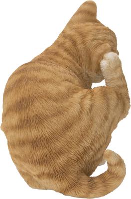 Show full view: Hi-Line Gift Cat Scratching Ear Cat State, Orange & White, 6.7-in slide 4 of 8