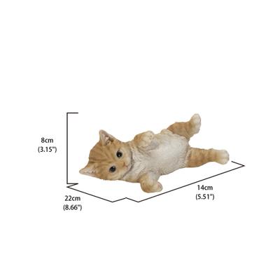 Show full view: Hi-Line Gift Laying Down Cat Statue, Orange & White, 3.15-in slide 7 of 7