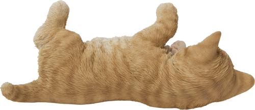 Show full view: Hi-Line Gift Laying Down Cat Statue, Orange & White, 3.15-in slide 4 of 7