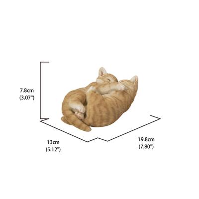 Show full view: Hi-Line Gift Sleeping Couple Cat Statue, 3-in, Orange slide 7 of 8