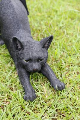 Show full view: Hi-Line Gift Stretching Cat Statue, 9.37-in, Black slide 6 of 8