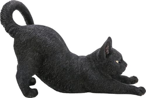 Show full view: Hi-Line Gift Stretching Cat Statue, 9.37-in, Black slide 5 of 8