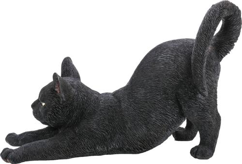 Show full view: Hi-Line Gift Stretching Cat Statue, 9.37-in, Black slide 3 of 8
