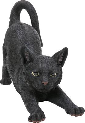 Show full view: Hi-Line Gift Stretching Cat Statue, 9.37-in, Black slide 2 of 8