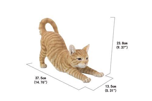 Show full view: Hi-Line Gift Stretching Cat Statue, 9.37-in, Orange slide 8 of 8
