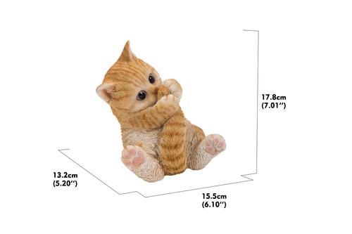 Show full view: Hi-Line Gift Kitten Playing with Tail, Orange & White, 7-in slide 7 of 8