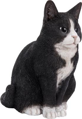 Show full view: Hi-Line Gift Sitting Cat Statue, 11.5-in, Black & White slide 6 of 6