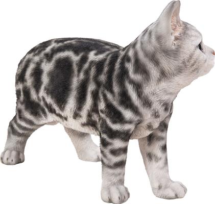 Show full view: Hi-Line Gift Standing American Shorthair Cat Statue, Black & Gray, 11.5-in slide 5 of 5