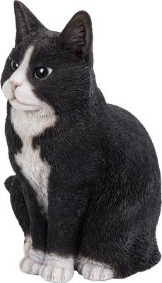 Show full view: Hi-Line Gift Sitting Cat Statue, 11.5-in, Black & White slide 2 of 6