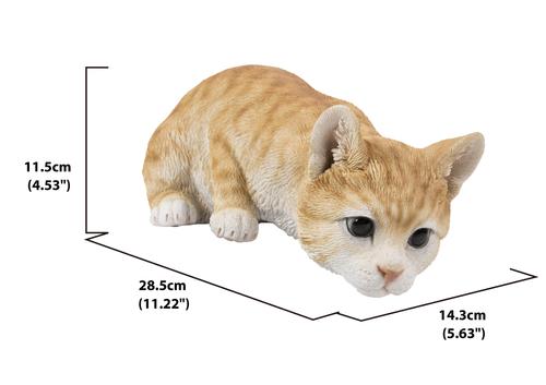 Show full view: Hi-Line Gift Looking Over Ledge Cat Statue, Orange, 4.52-in slide 5 of 6