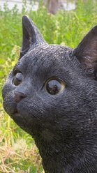 Hi-Line Gift Walking & Looking Left Cat Statue, Black, 11.42-in slide 2 of 7