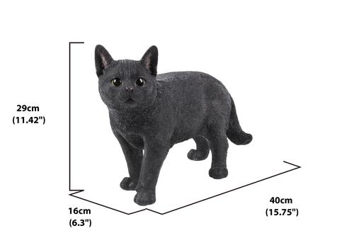 Show full view: Hi-Line Gift Walking & Looking Left Cat Statue, Black, 11.42-in slide 7 of 7