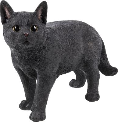 Show full view: Hi-Line Gift Walking & Looking Left Cat Statue, Black, 11.42-in slide 2 of 7