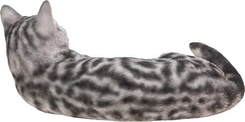 Show full view: Hi-Line Gift American Shorthair Lying Down Cat Statue, Black & White, 8-in slide 5 of 5