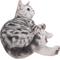 Show in main carousel: Hi-Line Gift American Shorthair Lying Down Cat Statue, Black & White, 8-in slide 4 of 5