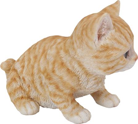 Show full view: Hi-Line Gift Sitting Orange Tabby Kitten Statue, 5.25-in slide 5 of 5