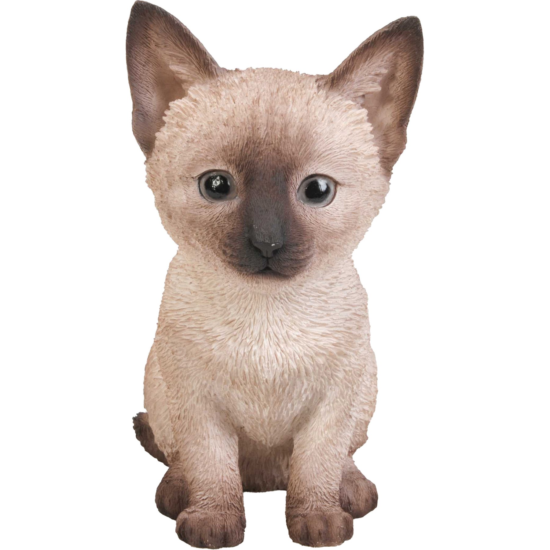 Hi-Line Gift Siamese Kitten Statue, Brown & Tan, 7.5-in