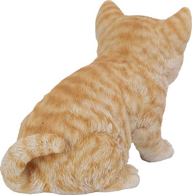 Show full view: Hi-Line Gift Sitting Orange Tabby Kitten Statue, 5.25-in slide 4 of 5