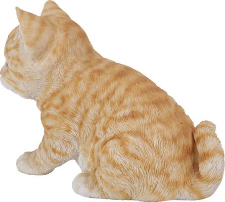 Show full view: Hi-Line Gift Sitting Orange Tabby Kitten Statue, 5.25-in slide 3 of 5