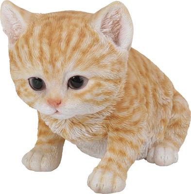 Show full view: Hi-Line Gift Sitting Orange Tabby Kitten Statue, 5.25-in slide 2 of 5
