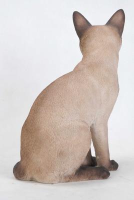 Show full view: Hi-Line Gift Sitting Siamese Cat Statue, Black & Gray, 13.5-in slide 4 of 4