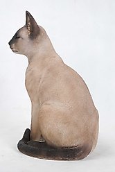 Hi-Line Gift Sitting Siamese Cat Statue, Black & Gray, 13.5-in slide 2 of 4