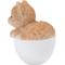Show in main carousel: Hi-Line Gift Teacup Kitten Statue, 5.75-in, Orange & White slide 4 of 7