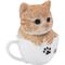 Show in main carousel: Hi-Line Gift Teacup Kitten Statue, 5.75-in, Orange & White slide 7 of 7