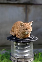 Hi-Line Gift Sleeping Cat Statue, Orange & Tan, 5-in