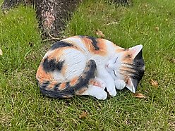 Hi-Line Gift Sleeping Cat Statue, MultiColor, 4.45-in