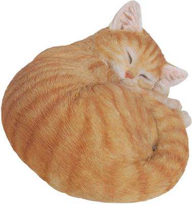 Show full view: Hi-Line Gift Sleeping Cat Statue, Orange & Tan, 4.45-in slide 3 of 9