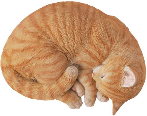 Show full view: Hi-Line Gift Sleeping Cat Statue, Orange & Tan, 4.45-in slide 4 of 9