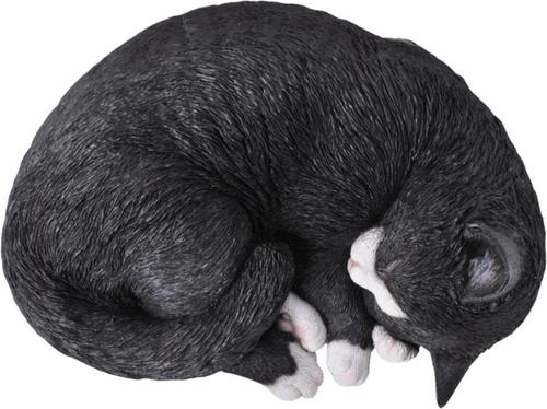 Show full view: Hi-Line Gift Sleeping Cat Statue, Black & White, 4.45-in slide 4 of 9