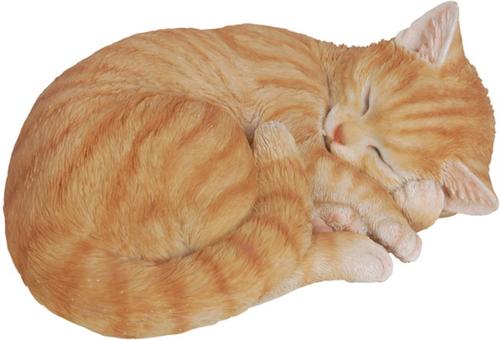 Show full view: Hi-Line Gift Sleeping Cat Statue, Orange & Tan, 4.45-in slide 2 of 9