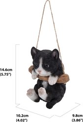 Hi-Line Gift Hanging Kitten Statue, 5.5-in, Black & White slide 2 of 6