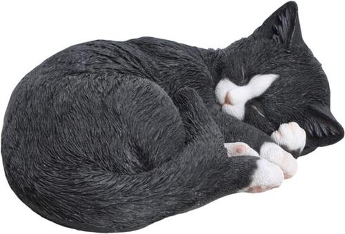 Show full view: Hi-Line Gift Sleeping Cat Statue, Black & White, 4.45-in slide 2 of 9