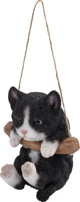 Show full view: Hi-Line Gift Hanging Kitten Statue, 5.5-in, Black & White slide 3 of 6