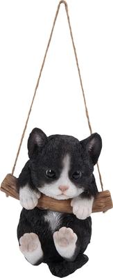 Show full view: Hi-Line Gift Hanging Kitten Statue, 5.5-in, Black & White slide 2 of 6