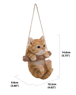 Show full view: Hi-Line Gift Hanging Kitten Statue, 5.5-in, Orange & White slide 6 of 6