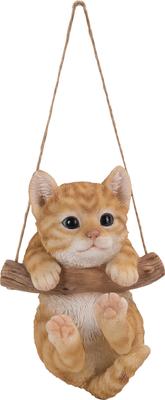 Show full view: Hi-Line Gift Hanging Kitten Statue, 5.5-in, Orange & White slide 2 of 6