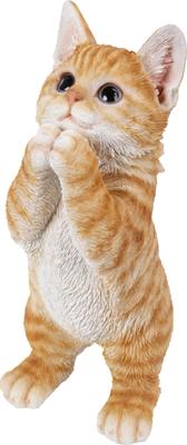 Show full view: Hi-Line Gift Playing Orange Tabby Kitten Statue, 9-in slide 3 of 6