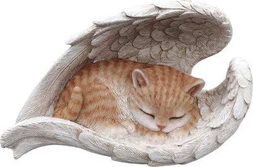 Show full view: Hi-Line Gift Memorial Orange Tabby Polyresin Angel Cat Statue, 4.8-in slide 2 of 8