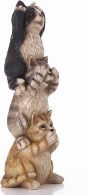 Show full view: Hi-Line Gift Hear/See/Speak No Evil Stacked Cats Statue, 22.25-in slide 9 of 9