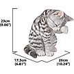 Show in main carousel: Hi-Line Gift American Shorthair Tabby Washing Cat Statue, 10.25-in, Gray slide 6 of 7