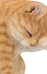 Hi-Line Gift American Shorthair Tabby Washing Cat Statue, 10.25-in, Orange slide 2 of 7