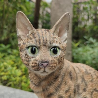 Show full view: Hi-Line Gift Sitting Bengal Cat Statue, 9.45-in slide 6 of 7