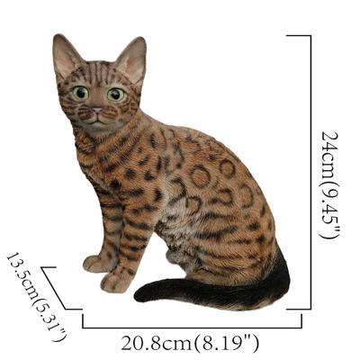 Show full view: Hi-Line Gift Sitting Bengal Cat Statue, 9.45-in slide 7 of 7